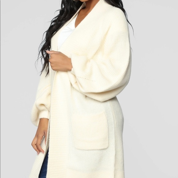 Womens New Fashion Nova Miss Me Duster - Cream - Picture 2 of 6